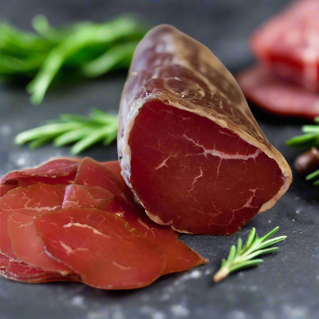 Bresaola with Spruce Tips & Black Peppercorn - Smoking Goose