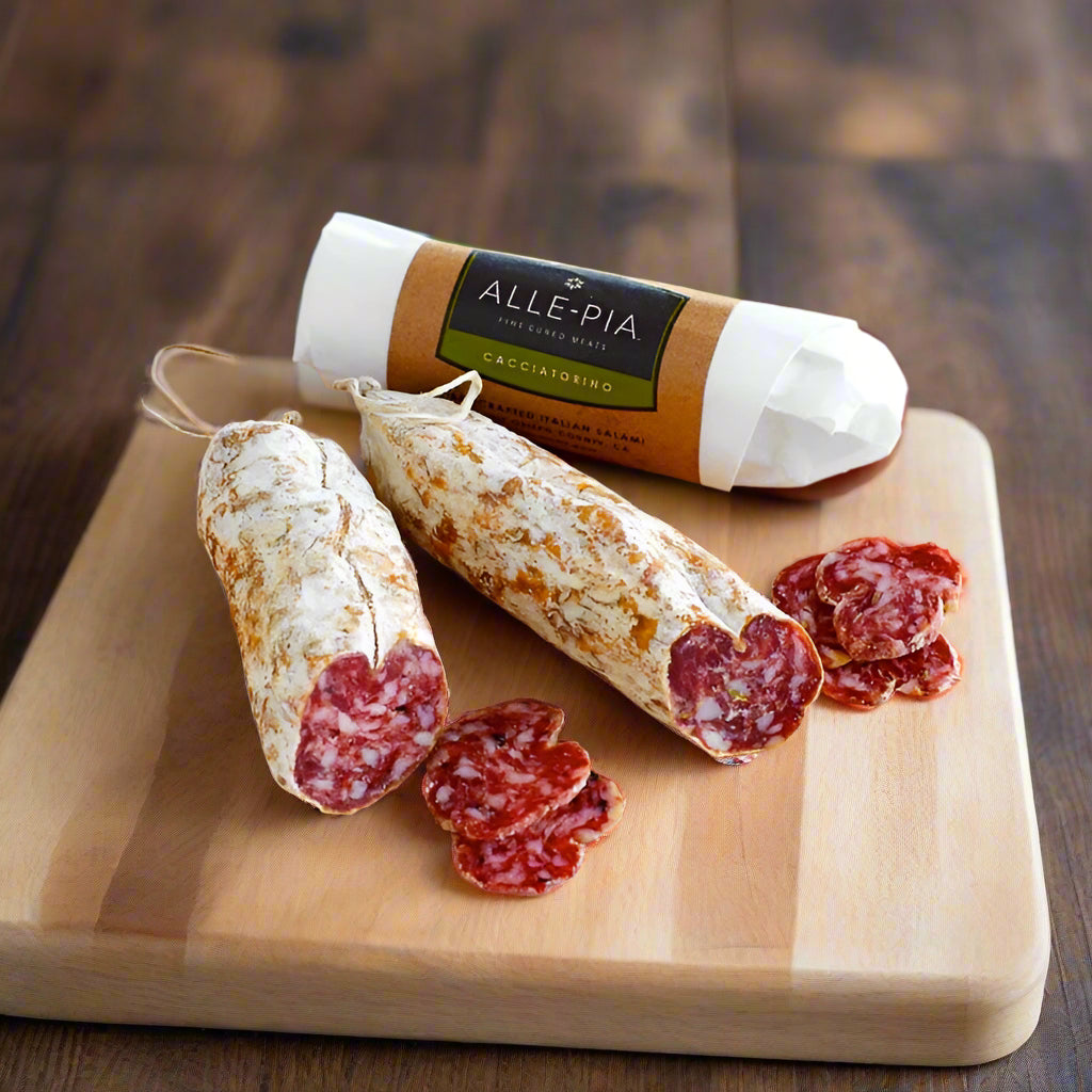 small mini salami sticks, with a few slices