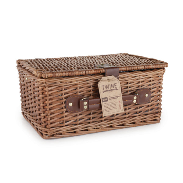 twine picnic basket, closed